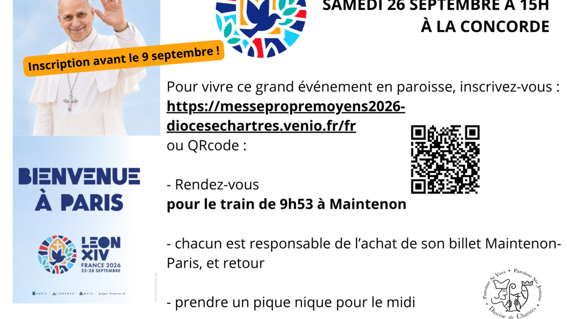 Le pape en France : samedi 26 septembre 2026